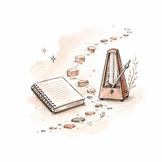 Métronome et carnet : trouver son rythme d’écriture